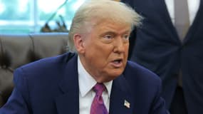 Donald Trump, dans le bureau ovale de la Maison Blanche, le mardi 10 juin 2025, à Washington, DC.