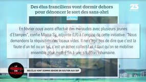Des élus vont passer la nuit dehors pour alerter sur le sort des sans-abri: "Qu'est-ce que c'est que cette démagogie?"