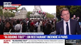 "Bloquons tout": "Il y a des gens là pour casser, pour mettre le bazar", estime Paul Midy, député "Ensemble pour la République"