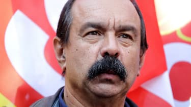 Le secrétaire général de la CGT Philippe Martinez lors d'une manifestation à Paris, le 9 octobre 2018