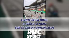 Éjecté de sa moto, il frôle la mort sur le circuit d'Interlagos