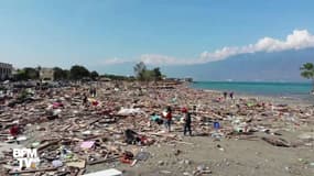 Les images aériennes des dégâts causés par le tsunami en Indonésie 