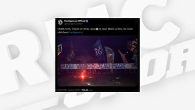 Un hommage à Jean-Marie Le Pen lors des 125 ans de la Lazio, le 8 janvier 2025