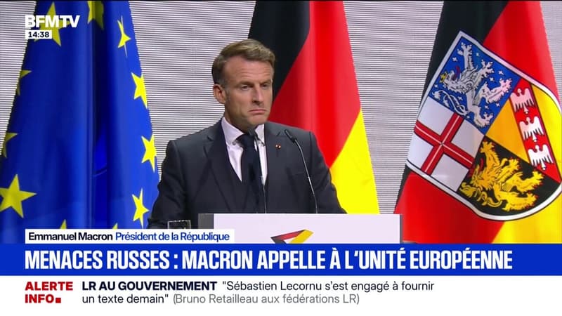 Face aux menaces russes, Emmanuel Macron appelle à 