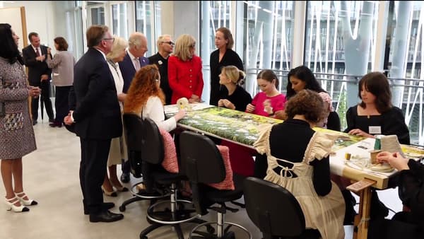 The British royal couple visits Gallery 19M on September 21, 2023.