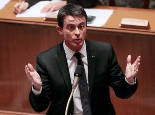 Le Premier ministre Manuel Valls durant le débat sur la déchéance de nationalité à l'Assemblée nationale, le 9 février 2016 à Paris