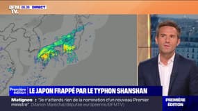 Le Japon frappé par le puissant typhon Shanshan et des vents à 200 km/h