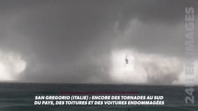 Des tornades frappent San Gregorio au sud de l'Italie.