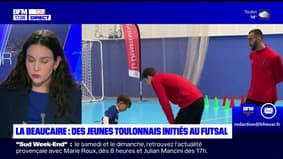 Toulon: plusieurs jeunes joueurs du club de foot de La Beaucaire initiés au futsal