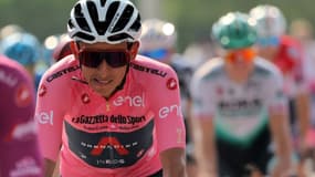 Le coureur cycliste colombien Egan Bernal lors de la course  Giro d’Italia Criterium à Dubaï le 6 novembre 2021.