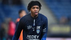 Skelly ALVERO, nouveau joueur de l'OL, avec Sochaux le 20/01/2023 en Ligue 2