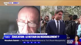 Redoublement: "On a un ministre qui tape dans la fourmilière alors que souvent, on mettait la poussière sous le tapis dans l'Éducation nationale", selon Laurent Hoefman (SNE)