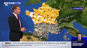 La France toujours coupée en deux ce jeudi, avec du soleil sur la moitié nord et de la pluie sur la moitié sud