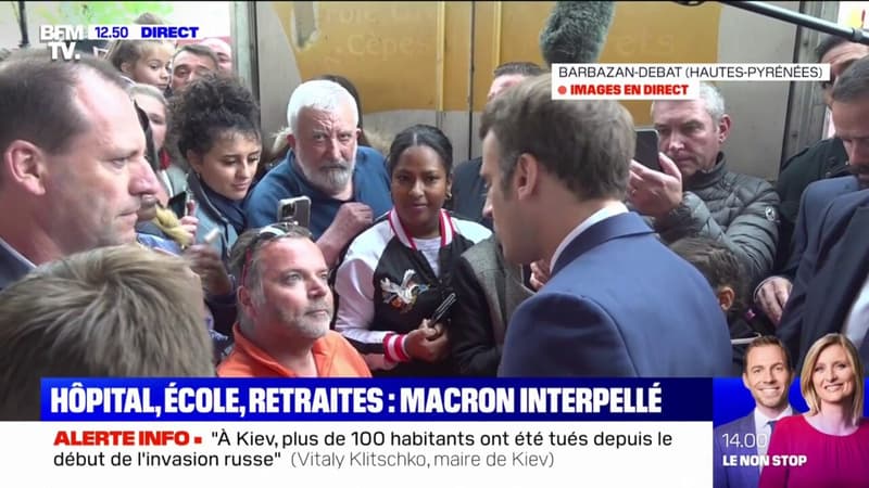 Emmanuel Macron interpellé sur le handicap pendant son déplacement à Barbazan-Debat