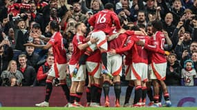 Les joueurs de Manchester United lors de la demi-finale retour de Ligue Europa contre Bilbao, le 8 mai 2025.