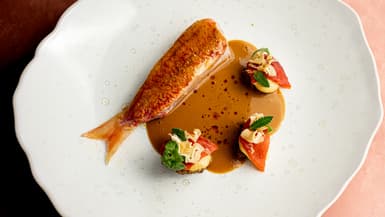Un plat du chef Tom Meyer, nouvel ambassadeur de l'ONG Ethic Ocean, engagée pour la préservation des ressources marines.