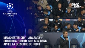 Manchester City - Atalanta : Guardiola furieux sur son banc après la blessure de Rodri