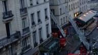 Incendie dans un immeuble du quartier Saint-Michel à Paris. - Témoins BFMTV