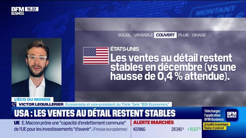 L'éco du monde : Indicateur du jour, les ventes au détail US - 10/02