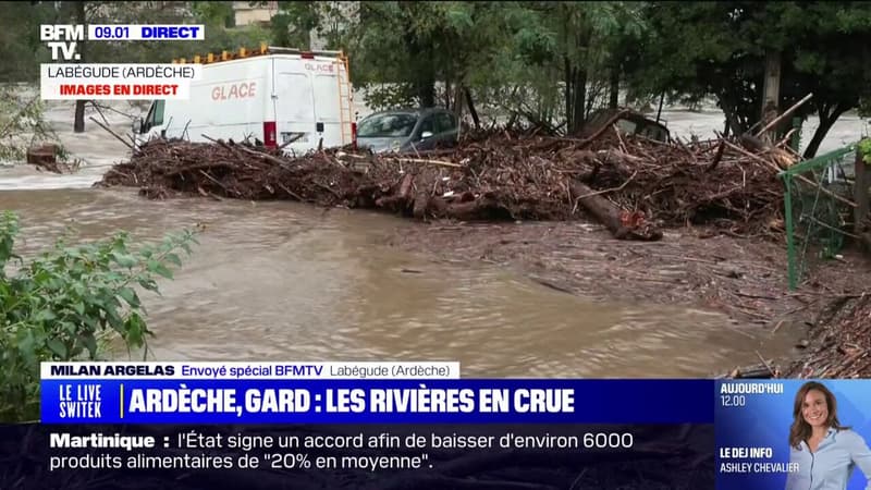 Fortes pluies: les habitants surpris par la montée des eaux en Ardèche