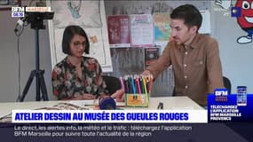 Passions provence du 22 octobre - Atelier dessin au musée des Gueules rouges