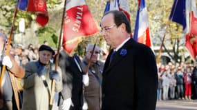 François Hollande, lundi, dans l'Ain, pour le 11-Novembre.