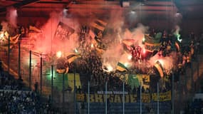 Des supporters de Nantes à Strasbourg le 27 octobre 2024