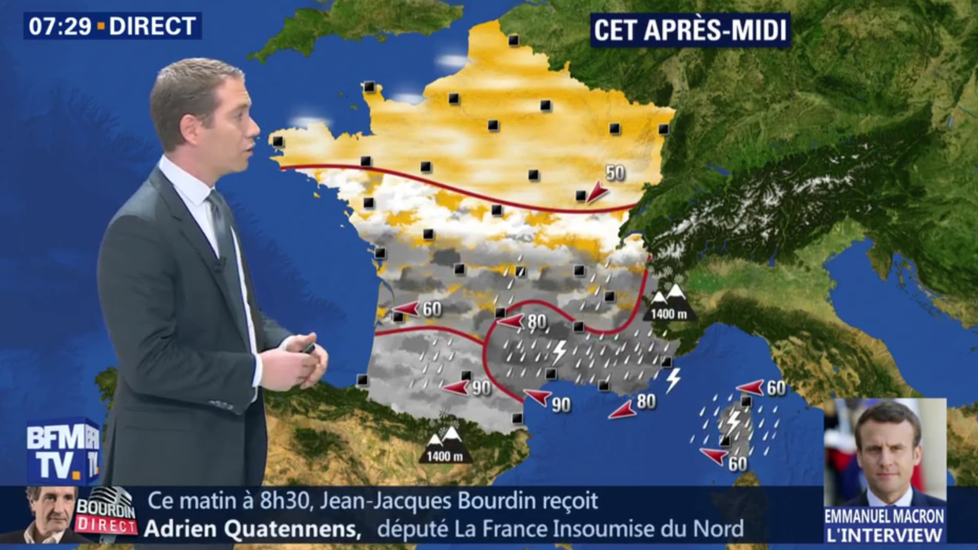 Météo du mercredi 11 avril 2018 après-midi. Météo du mercredi 11 avril 2018 après-midi.