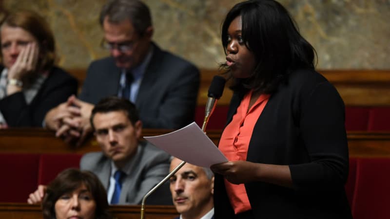 La députée La République en marche Laetitia Avia, le 8 novembre 2017 à l'Assemblée nationale à Paris. - Christophe Archambault - AFP