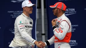 Michael Schumacher et Lewis Hamilton, en 2012