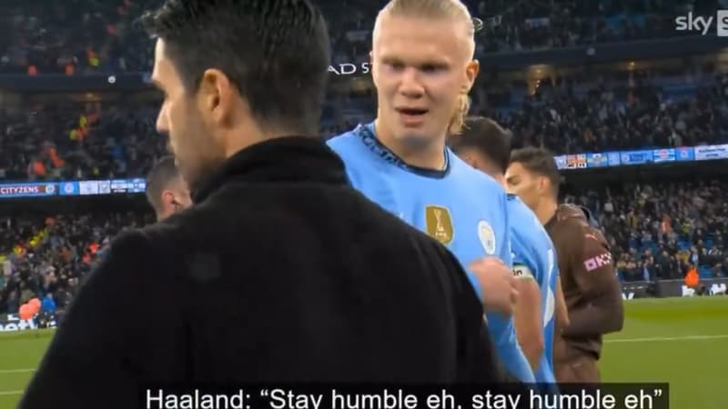 "Reste humble", la pique de Haaland à Arteta à la fin de Manchester City-Arsenal