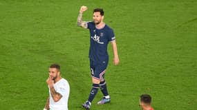 Lionel Messi après son but contre Manchester City