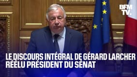 Gérard Larcher réélu: le discours intégral du président du Sénat