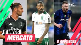 Rabiot, Skriniar, Thuram... Les 5 infos mercato du 8 août à la mi-journée 