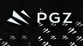 Le logo du groupe polonais PGZ visible lors du salon Eurosatory Defense and Security, au parc des expositions de Paris-Nord Villepinte, le 21 juin 2024 (photo d'illustration).