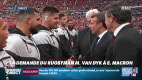 Finale Top 14: quand le Toulousain Van Dyk demande la nationalité française à Emmanuel Macron