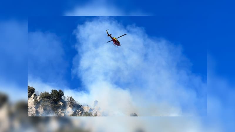 Un incendie au col de Braus le dimanche 31 juillet 2022.