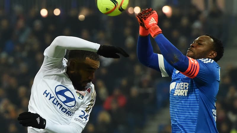 Alexandre Lacazette et Steve Mandanda