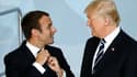 Emmanuel Macron et Donald Trump, au G20 à Hambourg. 