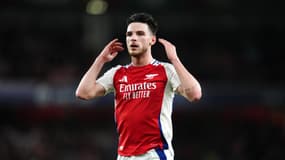 Le milieu de terrain des Gunners Declan Rice face au Shakhtar Donetsk le 22 octobre 2024