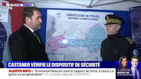 Nouvel an: Christophe Castaner vérifie le dispositif de sécurité à Paris
