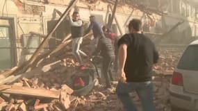 Les premières images de dégâts dans la ville de Petrinja en Croatie, après un séisme de magnitude 6,4