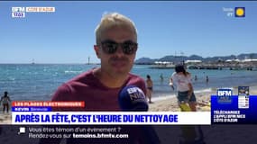 Cannes: l'heure du nettoyage après le festival des Plages électroniques