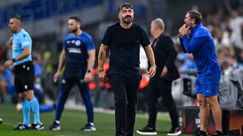 OM-Brighton: "Nous devons assurément améliorer notre condition physique", regrette Gattuso (mais qui ne veut pas accabler Marcelino)