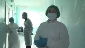 Une infirmière à l'hôpital en Ukraine, le 24 octobre 2022