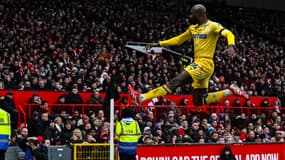 Jean-Philippe Mateta célèbre son premier but face à Manchester United le 2 février 2025