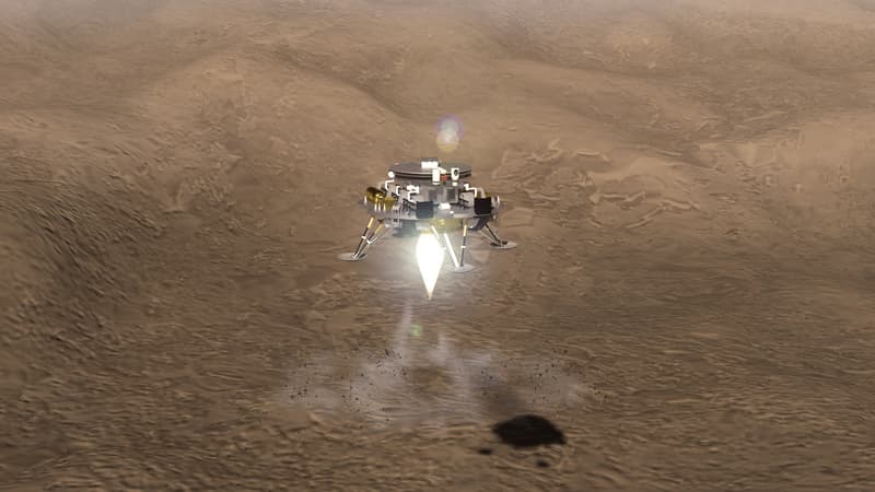 Illustration de la mission martienne de Tianwen-1