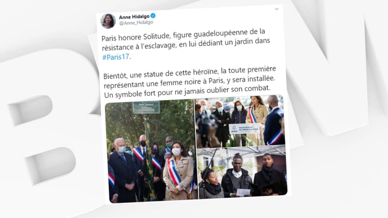 Anne Hidalgo a inauguré samedi un jardin en hommage à une héroïne historique de la résistance des esclaves, "Solitude"