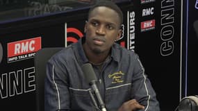 Le boxeur français Souleymane Cissokho sur RMC, à Paris en mars 2022
