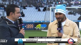 Dimitri Payet présent au Vélodrome lors de Marseille-Lille, le 14 décembre 2024.